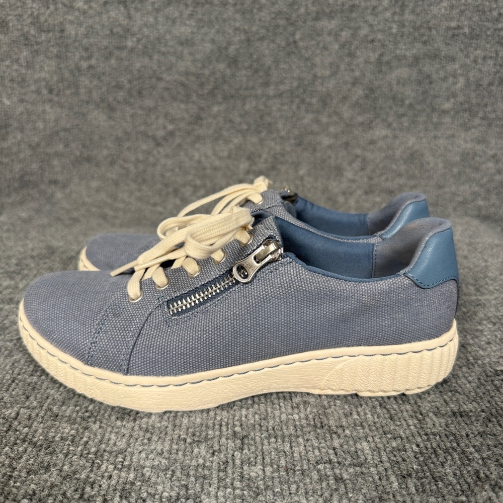 Clarks Collection Womens Size 7 Sneakers Shoes Blue Caroline Echo Casual Zipper - Picture 4 of 10